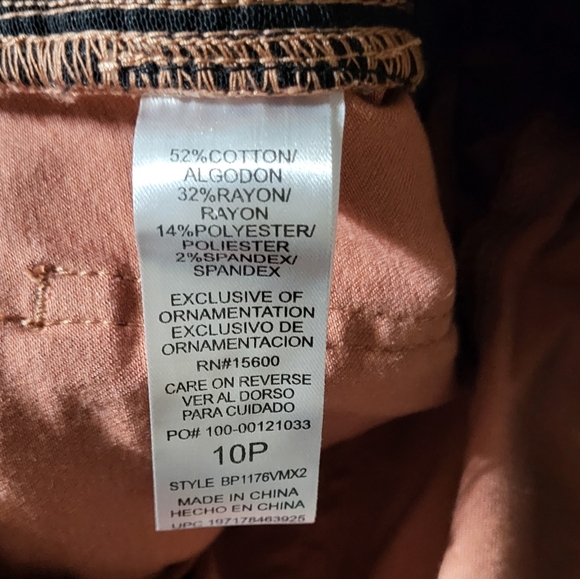 Democracy Women's NWT Peach "Ab" Solution Ankle Skimmer Skinny Jeans 10 Petite - Picture 9 of 12